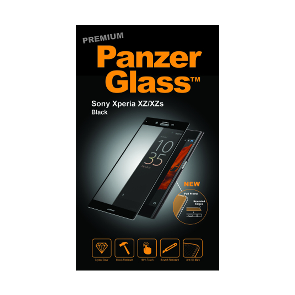 Sony Xperia XZ/XZs kaitseklaas, must, PanzerGlass - Mobix