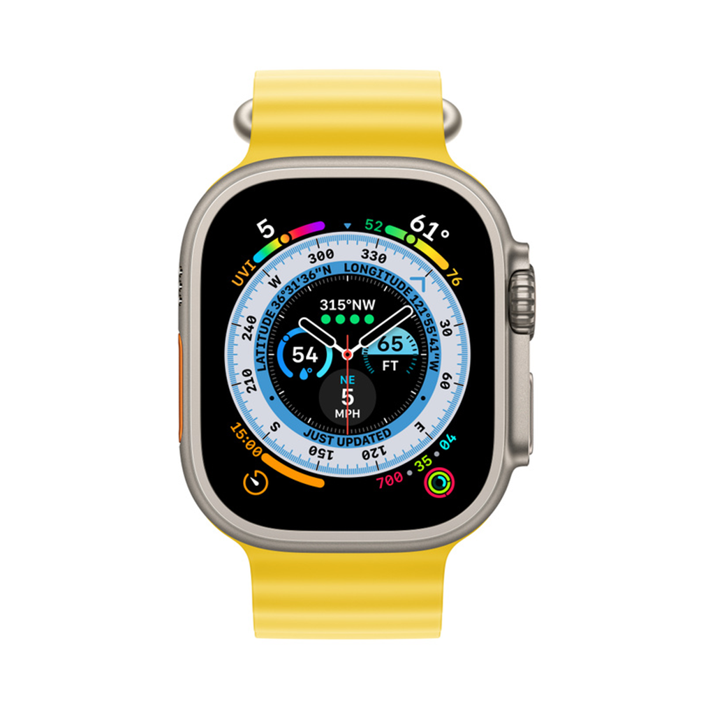 Apple Watch Ultra GPS + Cellular Titanium Ocean Band Yellow - Image 2