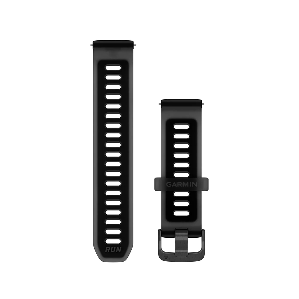 Garmin Quick Release Bands 20mm Translucent Black With Slate Hardware