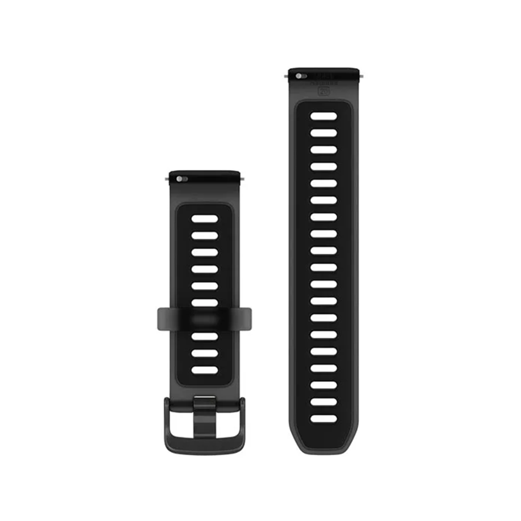 Garmin Quick Release Bands 20mm Translucent Black With Slate Hardware - Image 2
