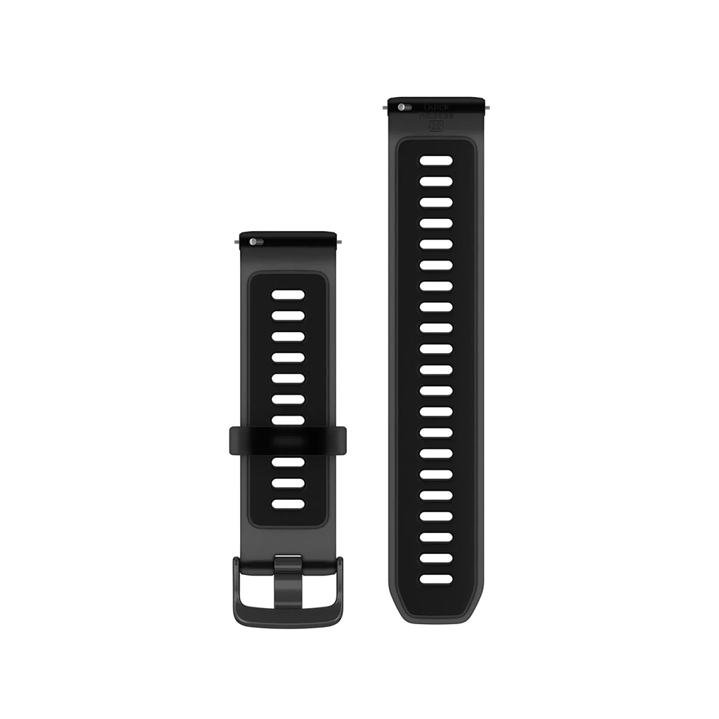 Garmin Quick Release Bands 22mm Translucent Black With Slate Hardware - Image 2