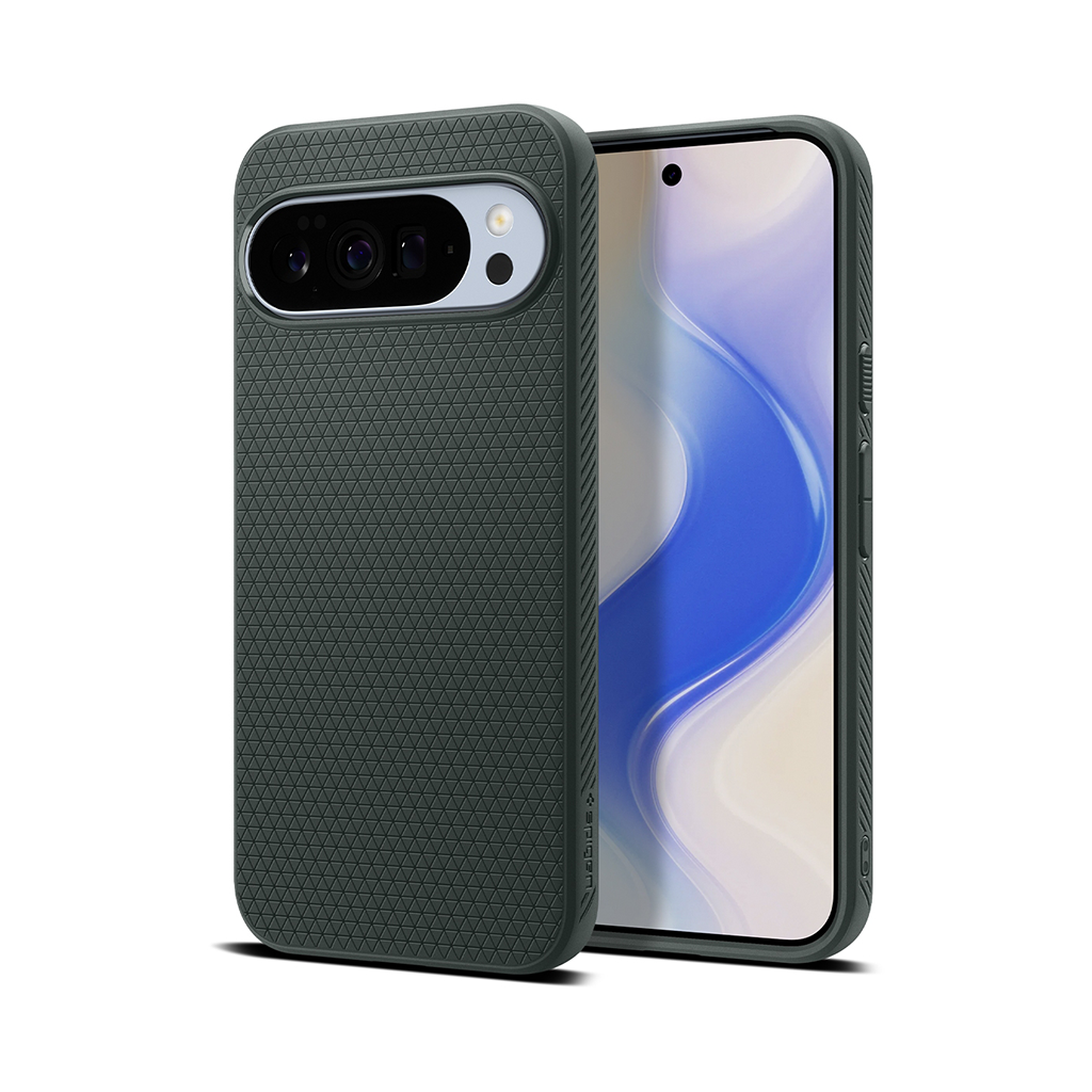 Kaitseümbris Liquid Air (MagFit), Google Pixel 10 Pro XL, tumeroheline, Qi2/MagSafe ühilduv, Spigen