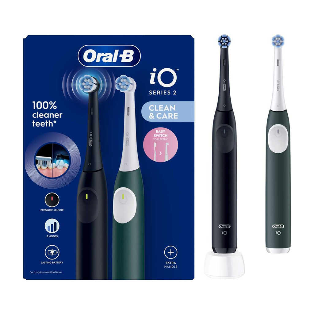 Braun ORAL-B elektriliste hambaharjade komplekt IO2 Green Forest and Night Black - Image 2