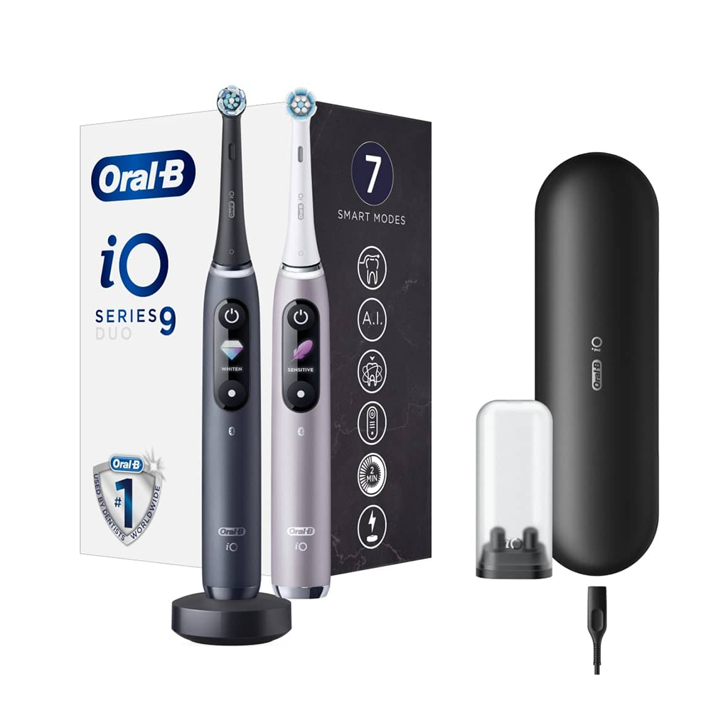 Braun ORAL-B elektriliste hambaharjade komplekt IO9 Black Onyx adn Rose Quartz - Image 2