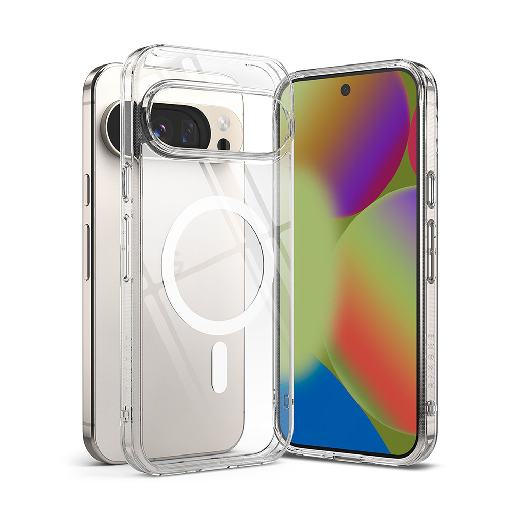 Kaitseümbris Fusion Magnetic, Google Pixel 10 Pro XL, läbipaistev valge ringiga, Qi2/MagSafe ühilduv, Ringke