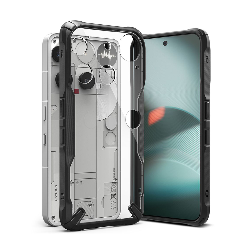 Kaitseümbris Fusion X, Nothing Phone (3), läbipaistev musta äärega, Ringke