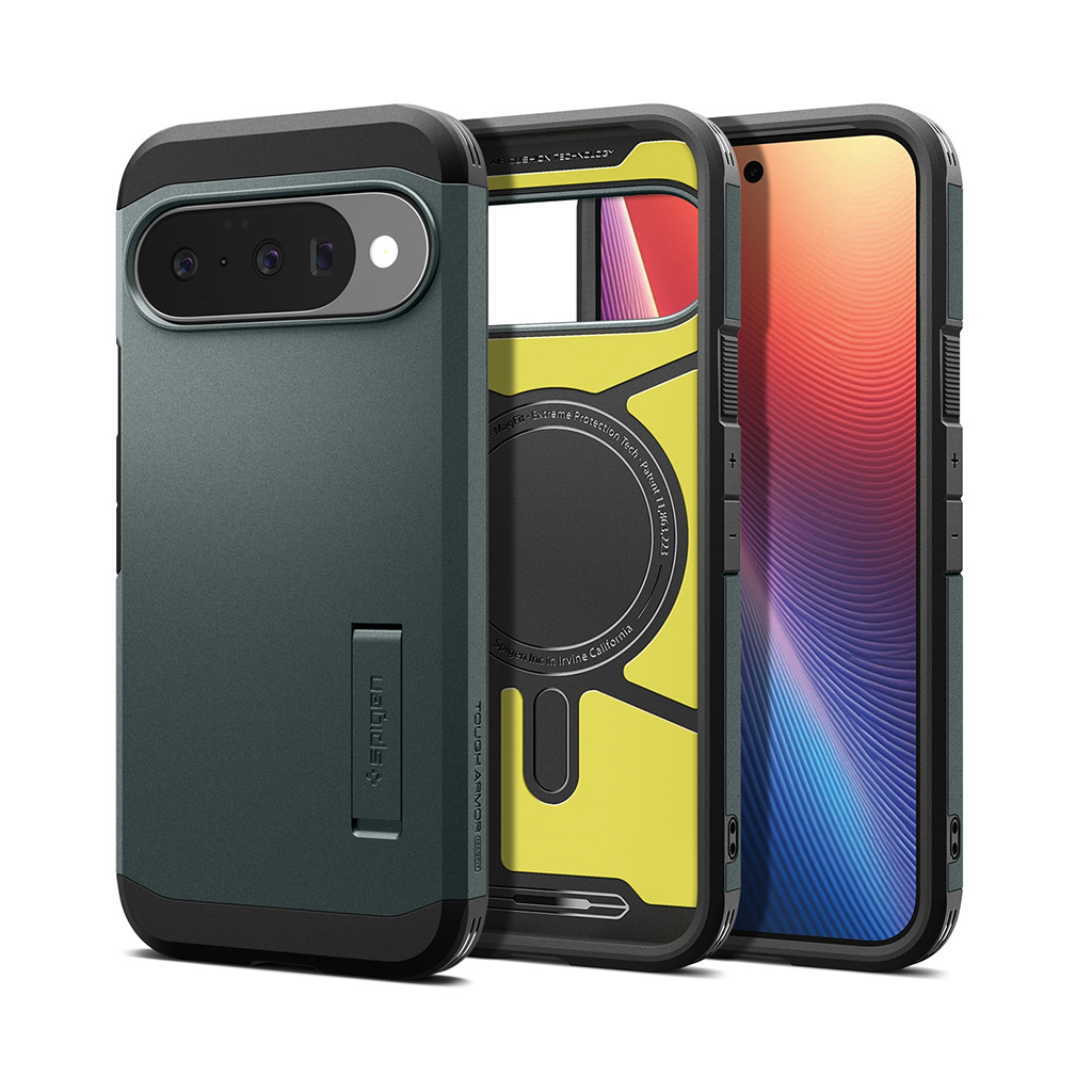 Kaitseümbris Tough Armor AI (MagFit), Google Pixel 10 Pro / Pixel 10, tumeroheline, tugijalaga, Qi2/MagSafe ühilduv, Spigen - Image 9