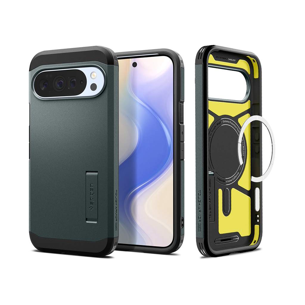 Kaitseümbris Tough Armor AI (MagFit), Google Pixel 10 Pro XL, tumeroheline, tugijalaga, Qi2/MagSafe ühilduv, Spigen - Image 2