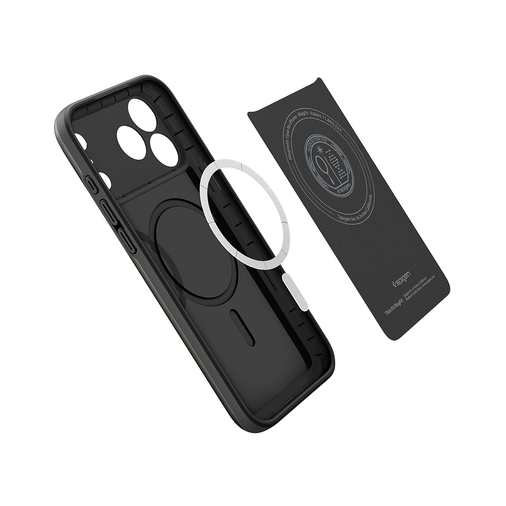 Kaitseümbris Thin Fit (MagFit), Apple iPhone 17 Pro, must, õhuke, MagSafe ühilduv, Spigen - Image 6