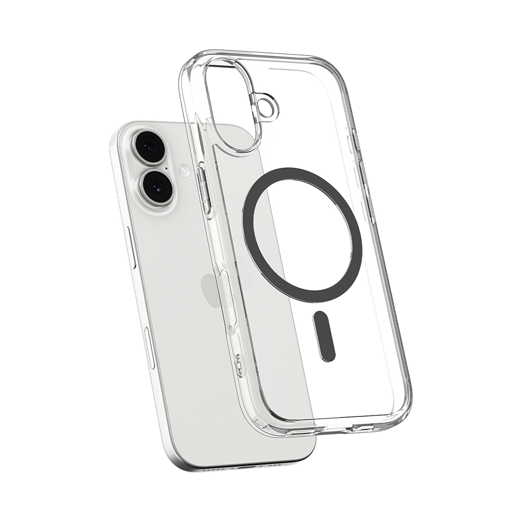 Kaitseümbris Ultra Hybrid (MagFit), Apple iPhone 17, läbipaistev tumehalli MagSafe ringiga, Spigen - Image 6