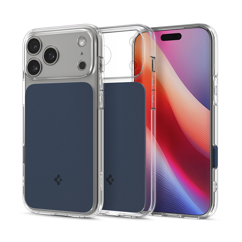 Kaitseümbris Ultra Hybrid T (MagFit), Apple iPhone 17 Pro Max, tumesinine / läbipaistev, MagSafe ühilduv, kaamera nupuga, Spigen