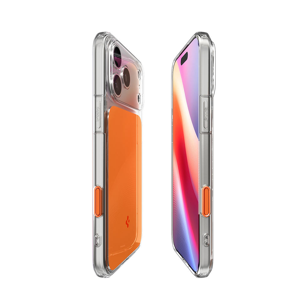 Kaitseümbris Ultra Hybrid T (MagFit), Apple iPhone 17 Pro Max, oranž / läbipaistev, MagSafe ühilduv, kaamera nupuga, Spigen - Image 6