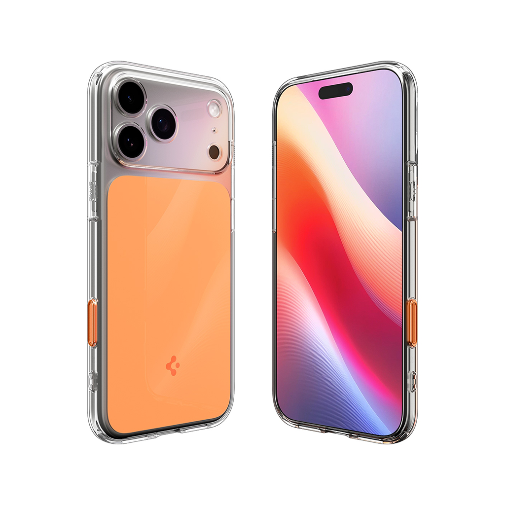 Kaitseümbris Ultra Hybrid T (MagFit), Apple iPhone 17 Pro Max, oranž / läbipaistev, MagSafe ühilduv, kaamera nupuga, Spigen - Image 7