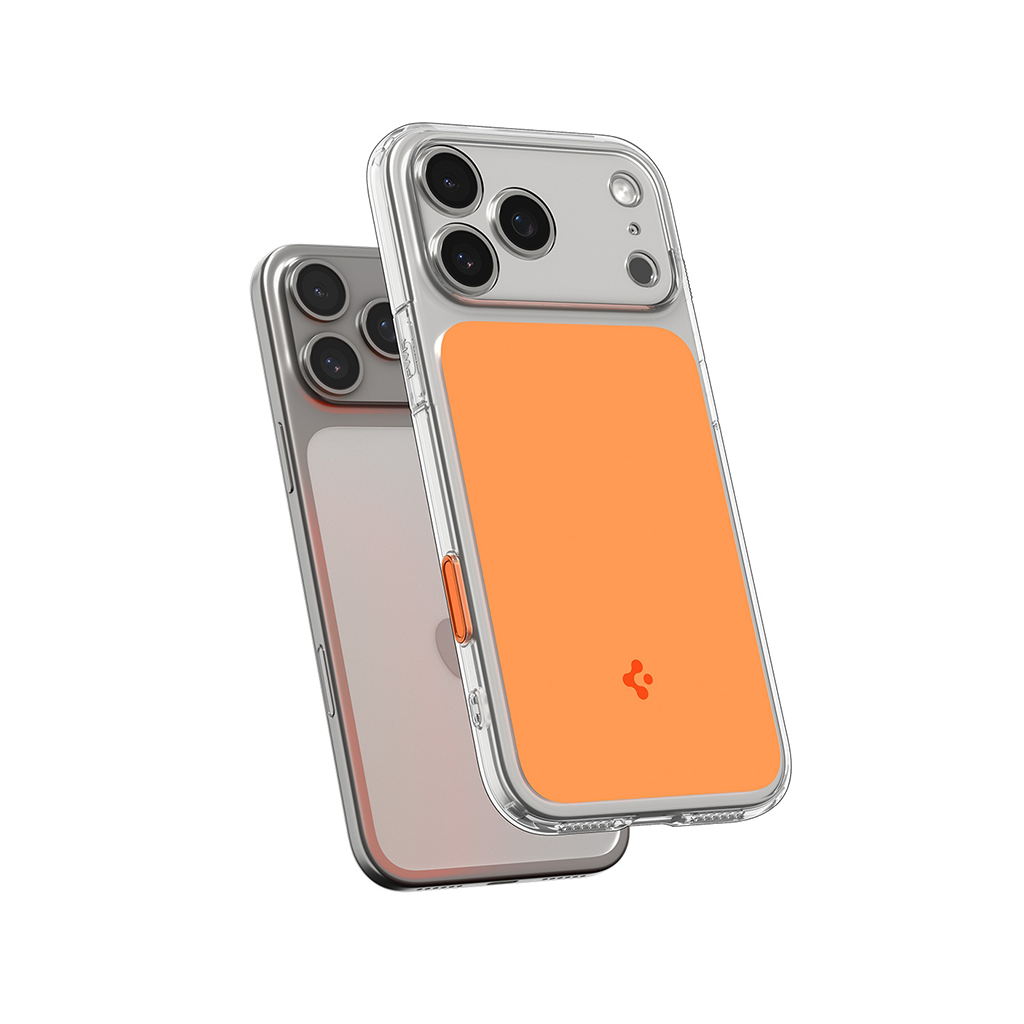 Kaitseümbris Ultra Hybrid T (MagFit), Apple iPhone 17 Pro, oranž / läbipaistev, MagSafe ühilduv, kaamera nupuga, Spigen - Image 5