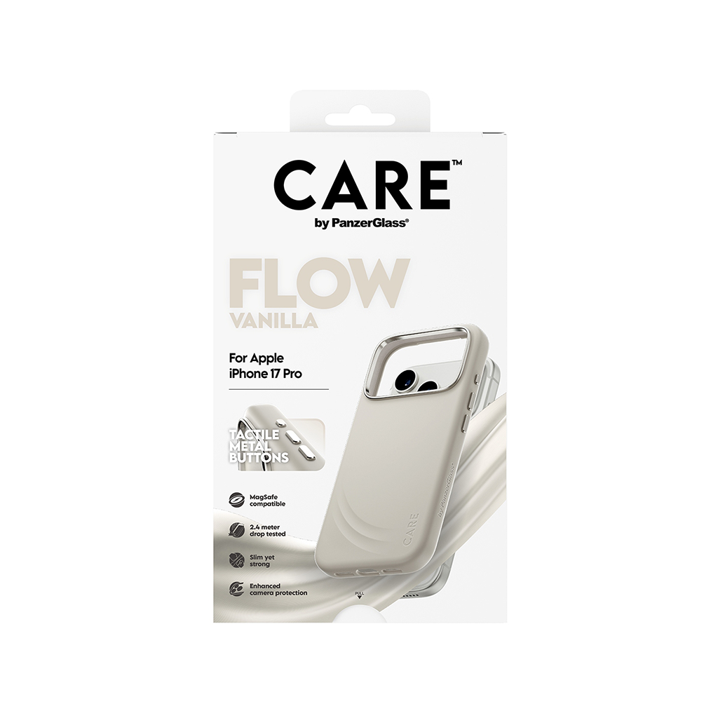 Kaitseümbris Flow, Apple iPhone 17 Pro, beež, MagSafe ühilduv, CARE by PanzerGlass - Image 3