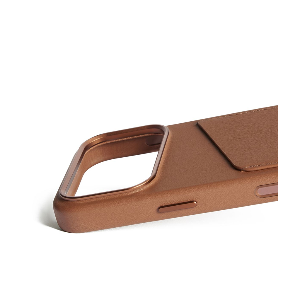 Kaitseümbris kaarditaskuga Apple iPhone 17 Pro, pruun, naturaalsest nahast, MagSafe ühilduv, Mujjo - Image 6