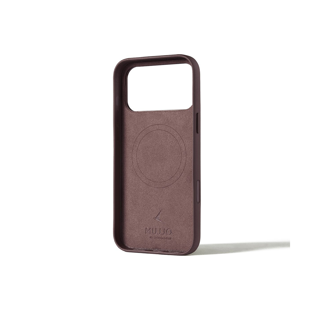 Kaitseümbris Apple iPhone 17 Pro Max, tumepunane, naturaalsest nahast, MagSafe ühilduv, Mujjo - Image 2