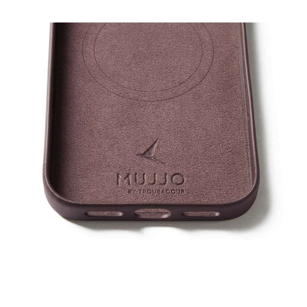 Kaitseümbris Apple iPhone 17 Pro Max, tumepunane, naturaalsest nahast, MagSafe ühilduv, Mujjo - Image 4