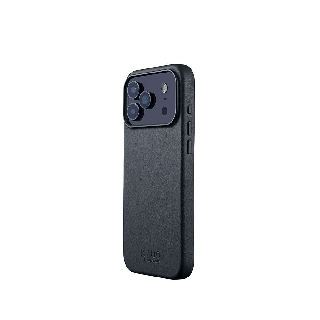 Kaitseümbris Apple iPhone 17 Pro Max, sinakashall, naturaalsest nahast, MagSafe ühilduv, Mujjo