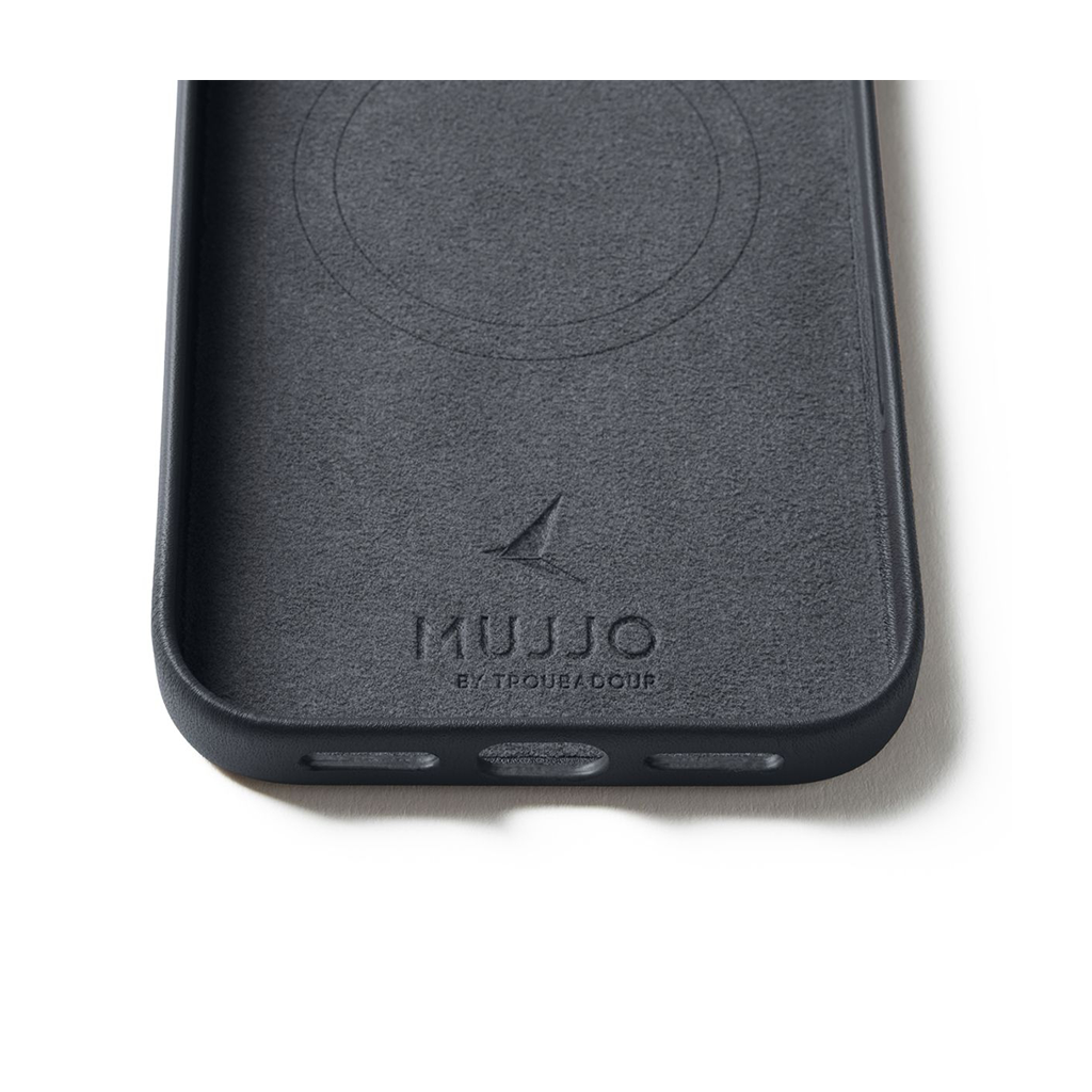 Kaitseümbris Apple iPhone 17 Pro Max, sinakashall, naturaalsest nahast, MagSafe ühilduv, Mujjo - Image 4