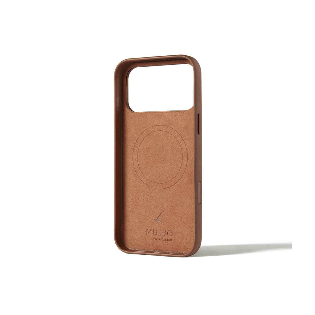 Kaitseümbris kaarditaskuga Apple iPhone 17 Pro Max, pruun, naturaalsest nahast, MagSafe ühilduv, Mujjo - Image 3