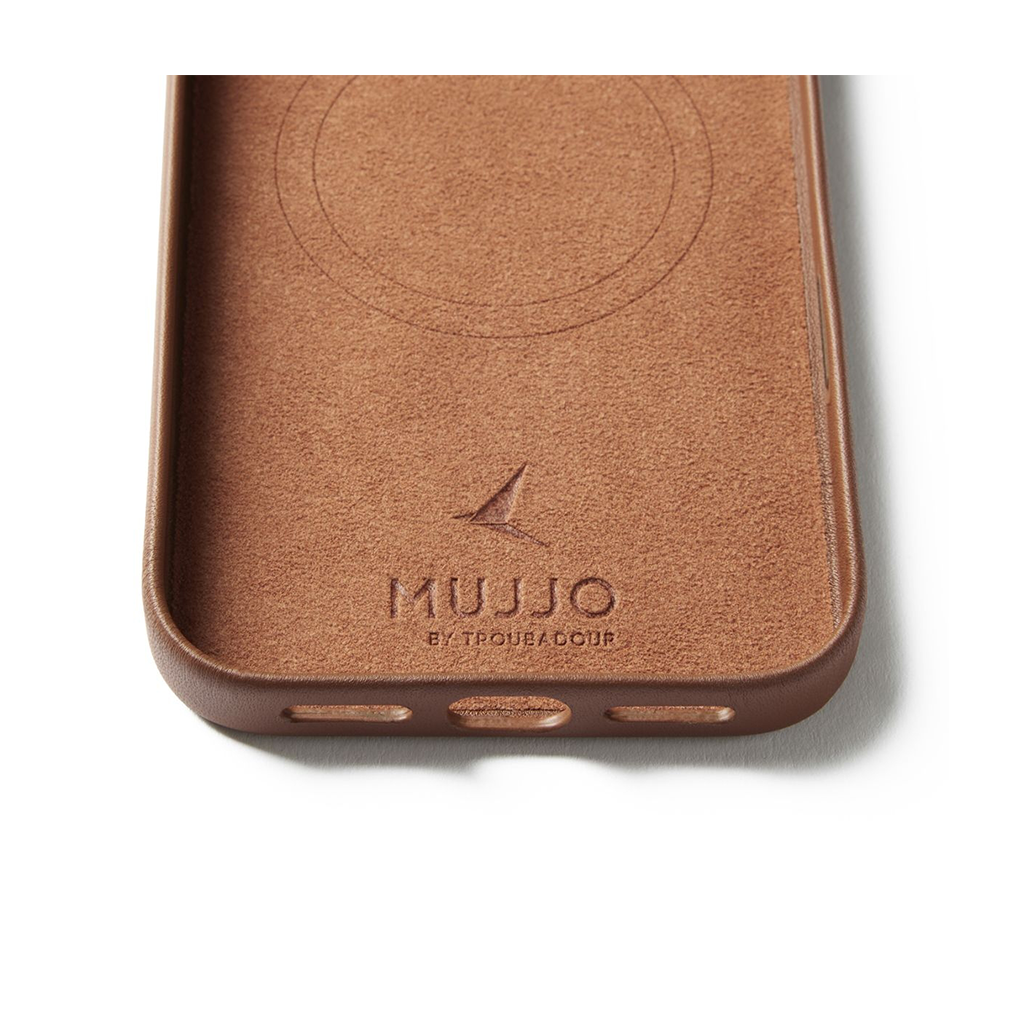Kaitseümbris kaarditaskuga Apple iPhone 17 Pro Max, pruun, naturaalsest nahast, MagSafe ühilduv, Mujjo - Image 5