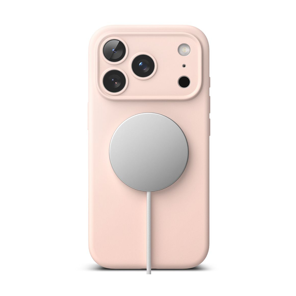 Kaitseümbris Silicone Magnetic, Apple iPhone 17 Pro, heleroosa, MagSafe ühilduv, Ringke - Image 4