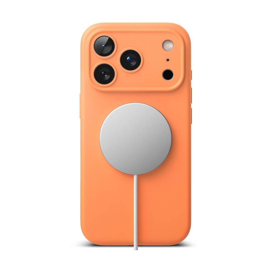 Kaitseümbris Silicone Magnetic, Apple iPhone 17 Pro, oranž, MagSafe ühilduv, Ringke - Image 4