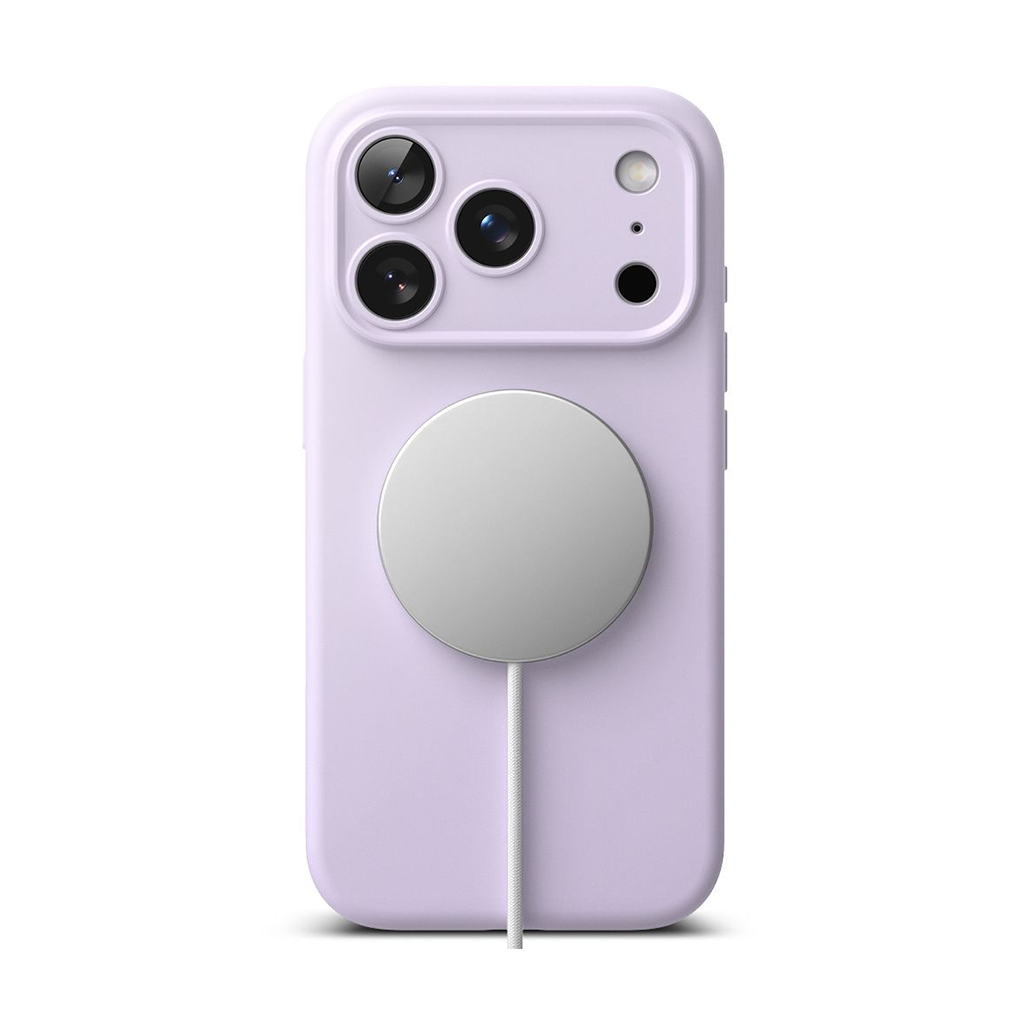 Kaitseümbris Silicone Magnetic, Apple iPhone 17 Pro, helelilla, MagSafe ühilduv, Ringke - Image 4