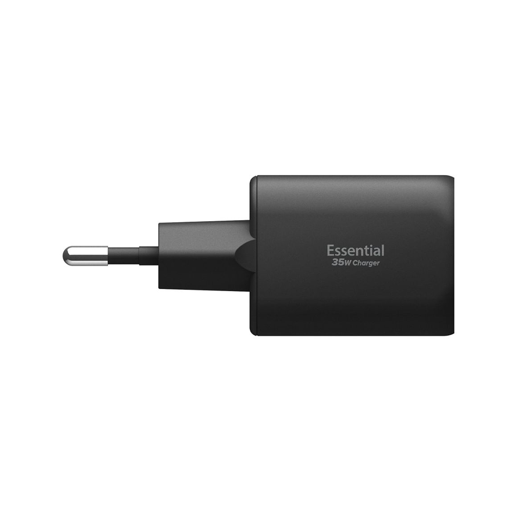 Toalaadija adapter Essential 35W Dual, USB-C + USB-A juhtmele, must, GaN-Pro kiirlaadimine, EE352EU, Spigen - Image 3