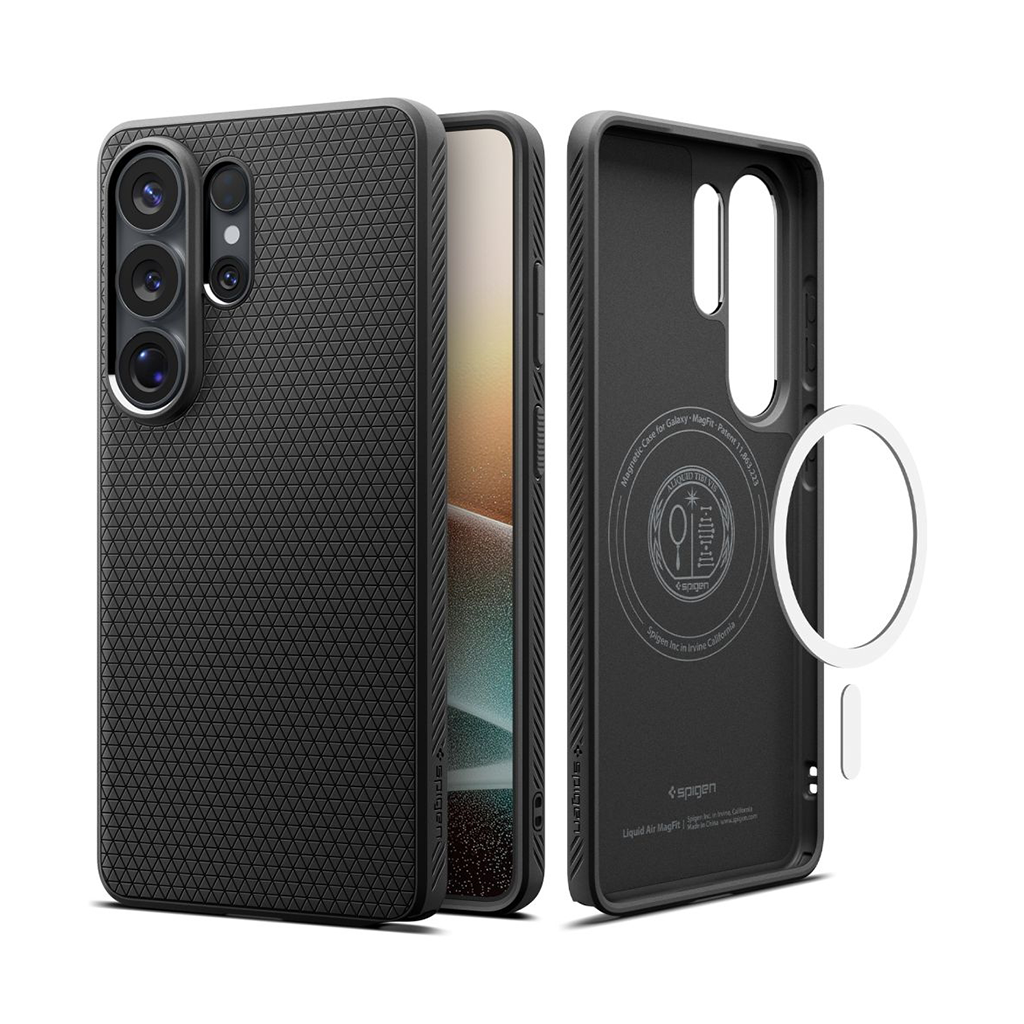 Kaitseümbris Liquid Air (MagFit), Samsung Galaxy S26 Ultra, matt must, Qi2/MagSafe ühilduv, Spigen