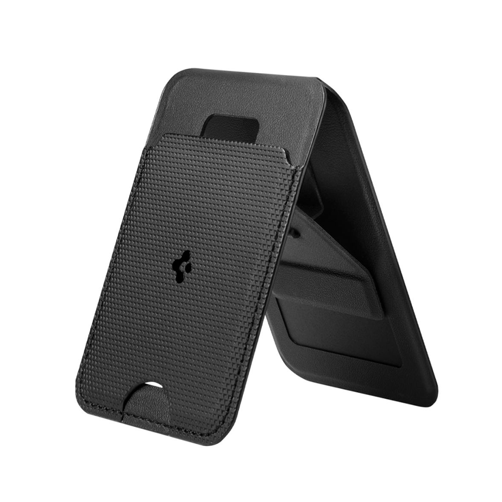 Magnetkinnitusega kaarditasku tugijalaga Slim Fold (MagFit), must, Qi2/MagSafe ühilduv, Spigen - Image 2