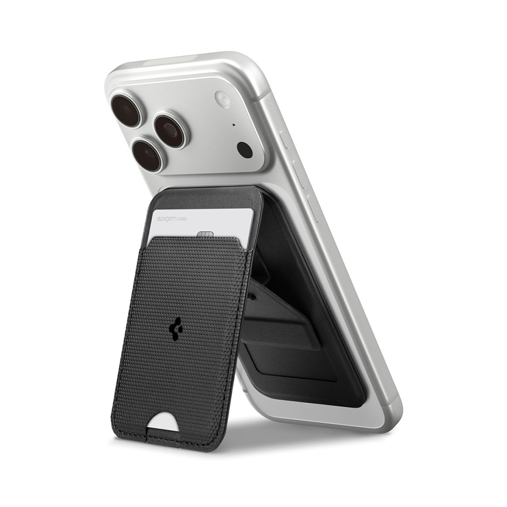 Magnetkinnitusega kaarditasku tugijalaga Slim Fold Tripod (MagFit), 1 kaarditaskuga, must, Qi2/MagSafe ühilduv, Spigen