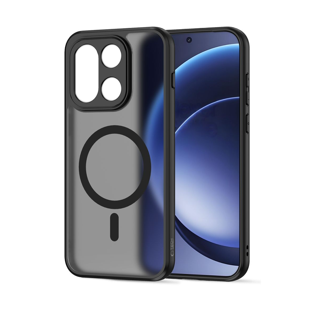 Kaitseümbris Magmat MagSafe, OnePlus 15, matt läbipaistev musta äärega, Qi2/MagSafe ühilduv, Tech-Protect - Image 2