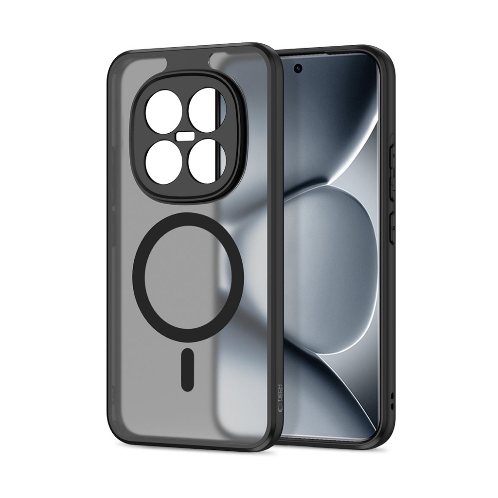 Kaitseümbris Magmat MagSafe, Xiaomi Redmi Note 15 Pro+ 5G / Poco M8 Pro, matt läbipaistev musta äärega, Qi2/MagSafe ühilduv, Tech-Protect - Image 2