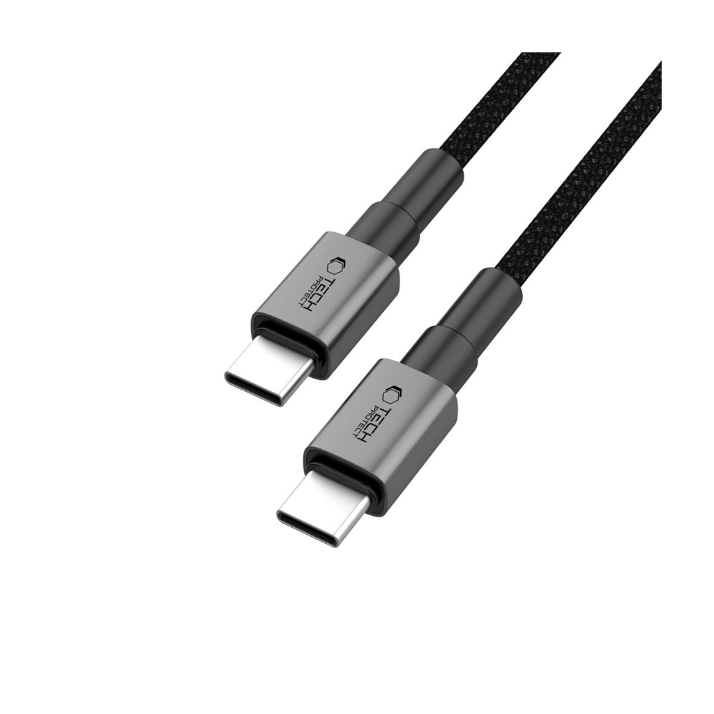 USB-kaabel USB-C otsik USB-C otsik, 1m, 100W / 5A, tumehall, Tech-Protect - Image 3