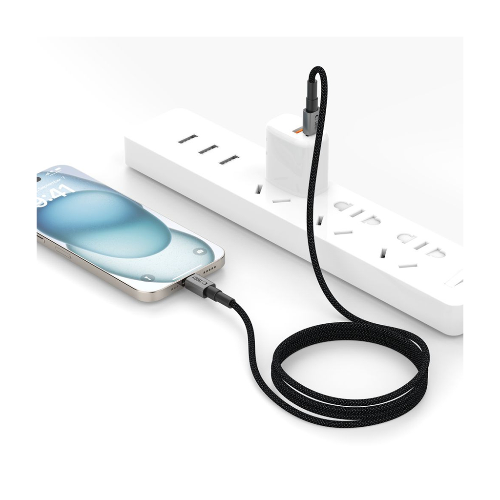 USB-kaabel USB-C otsik USB-C otsik, 1m, 100W / 5A, tumehall, Tech-Protect - Image 4