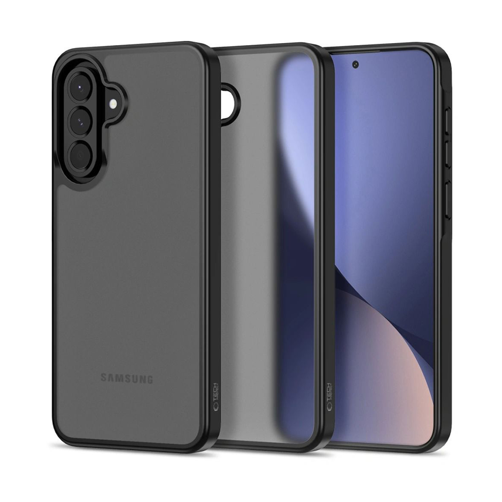 Kaitseümbris Magmat, Samsung Galaxy A57 5G, matt läbipaistev musta äärega, Tech-Protect