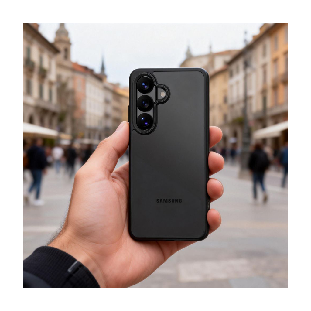 Kaitseümbris Magmat, Samsung Galaxy A57 5G, matt läbipaistev musta äärega, Tech-Protect - Image 3