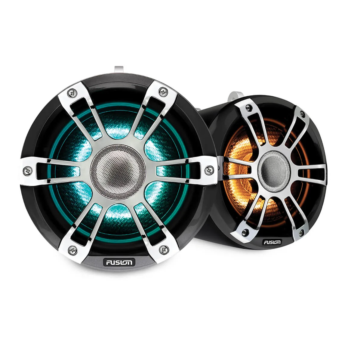 Garmin Fusion Signature Series 3 Marine Wake Tower Speakers 8.8" 330 Watt Sports Chrome Marine Wake Tower Speaker with CRGBW