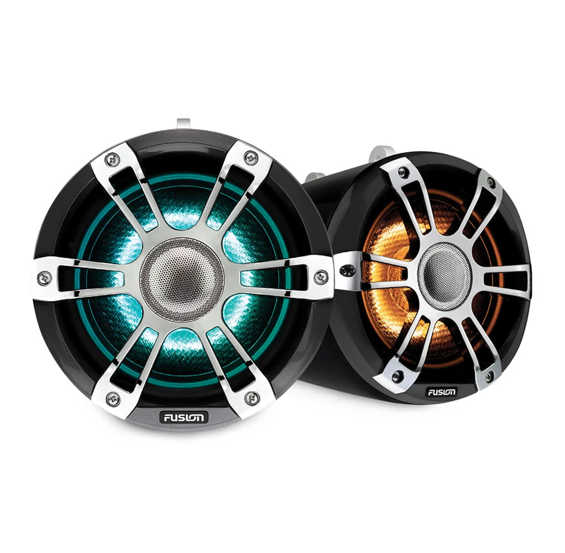 Garmin Fusion Signature Series 3 Marine Wake Tower Speakers 7.7" 280 Watt Sports Chrome Marine Wake Tower Speaker with CRGBW