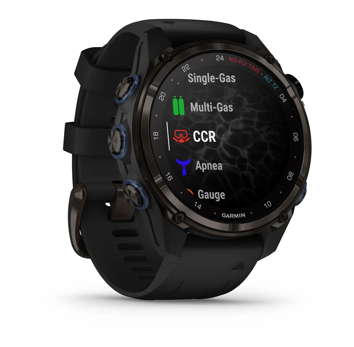 Garmin Descent Mk3i 43 mm Carbon Grey DLC Titanium With Black Silicone Band - Image 2