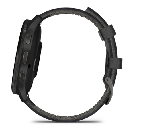 Garmin Venu 3 Slate Stainless Steel Bezel with Black Case and Black Leather Band - Image 3