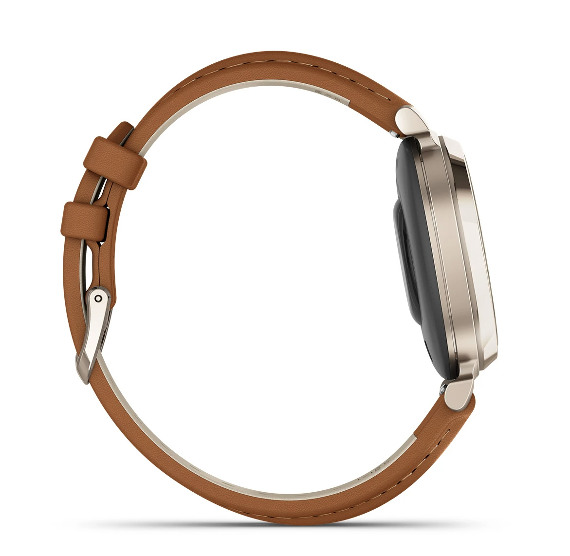 Garmin Lily 2 Classic Cream Gold with Tan Leather Band - Image 4