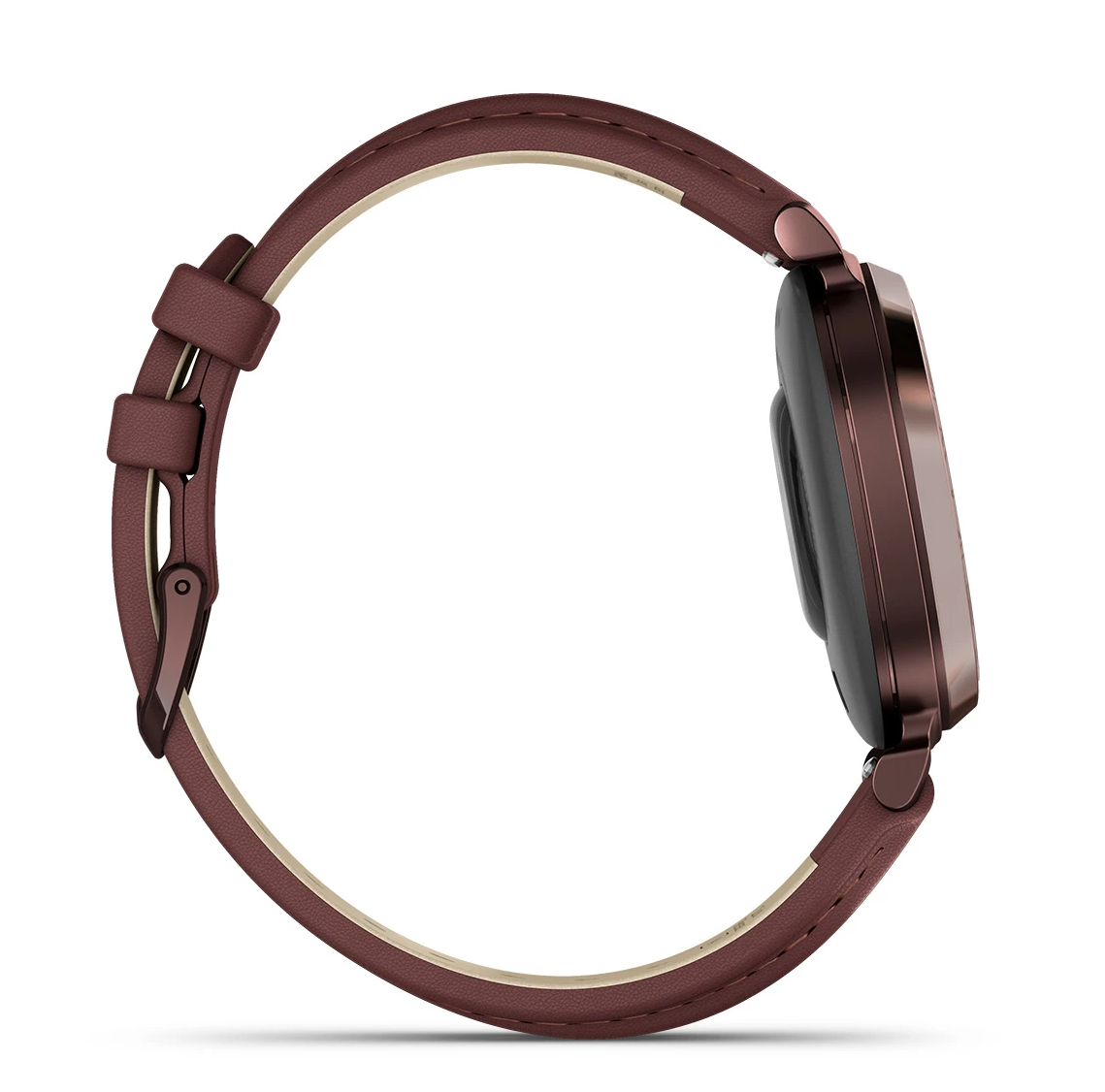 Garmin Lily 2 Classic Dark Bronze with Mulberry Leather Band - Image 3