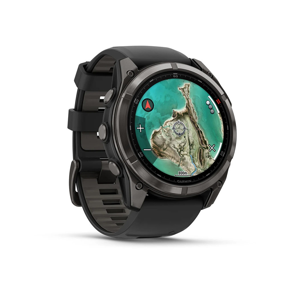 Garmin fenix 8 Pro 51mm MicroLED Sapphire Carbon Grey DLC Titanium Black Pebble Grey Silicone Band - Image 2