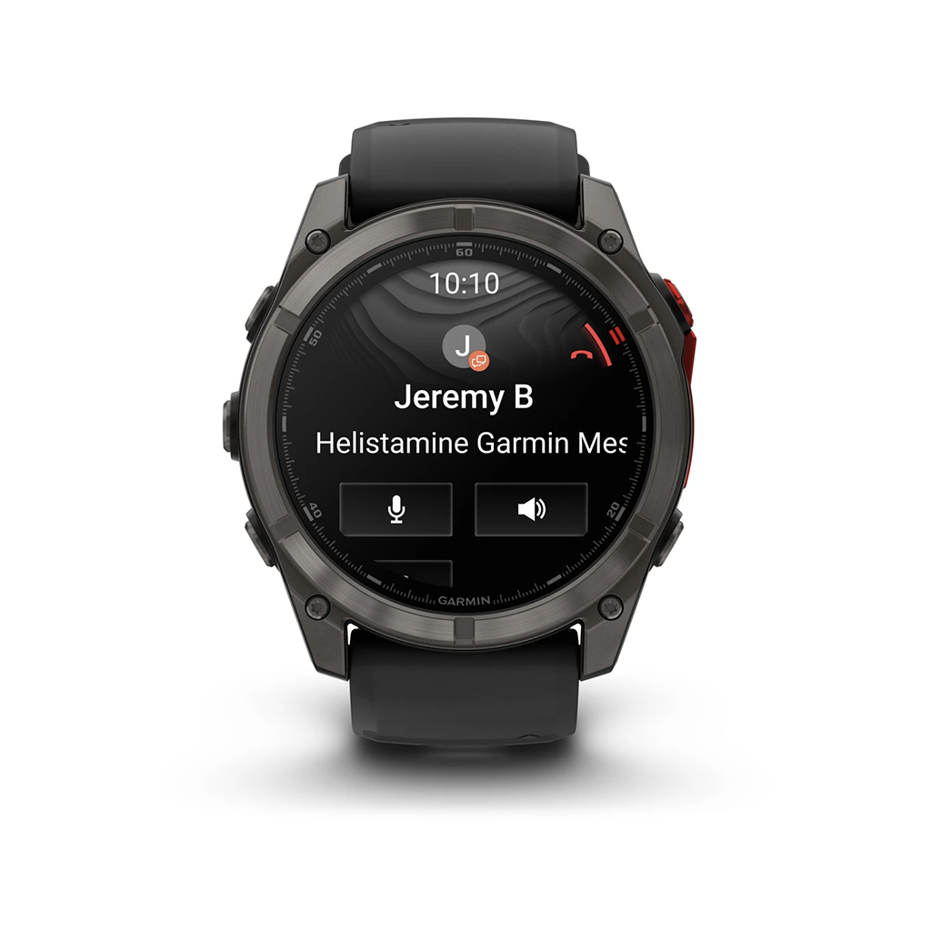 Garmin fenix 8 Pro 51mm MicroLED Sapphire Carbon Grey DLC Titanium Black Pebble Grey Silicone Band - Image 3
