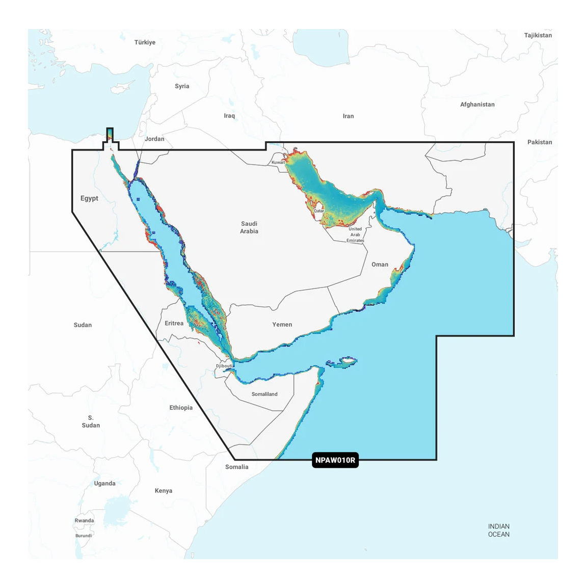 Garmin The Gulf & Red Sea Marine Charts Navionics Platinum+