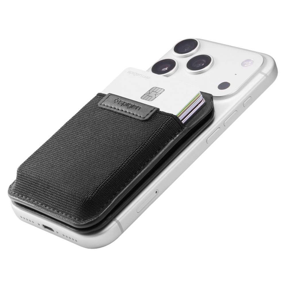 Magnetkinnitusega kaarditasku tugijalaga Slim Fold MagFit kuni 12 kaardile must Qi2/MagSafe ühilduv Spigen - Pilt 3