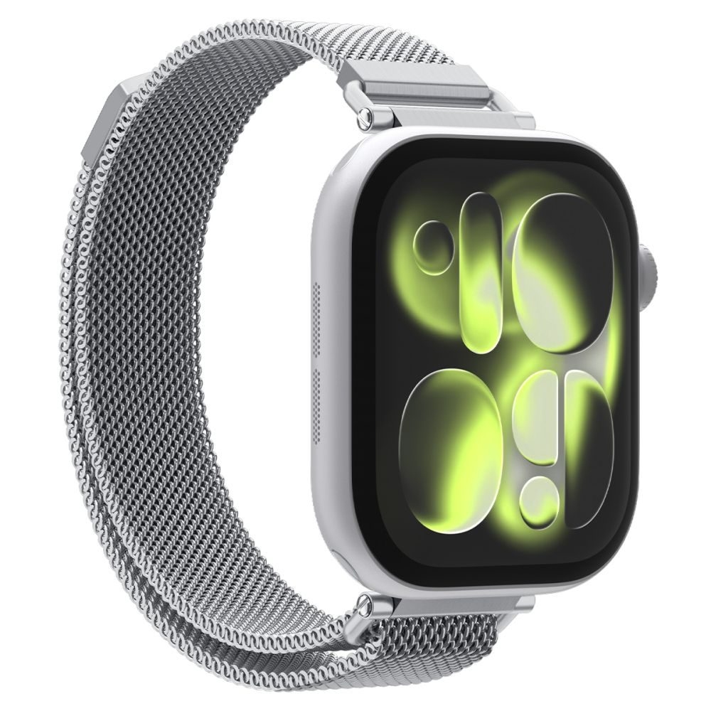 Kellarihm WBM4 Apple Watch Series 11 / 10 / 9 / 8 / 7 / 6 / 5 / 4 / SE 3 / SE 2024/2023/2022 / SE 40 / 41 / 42 mm hõbedane roostevabast terasest Spigen - Pilt 2